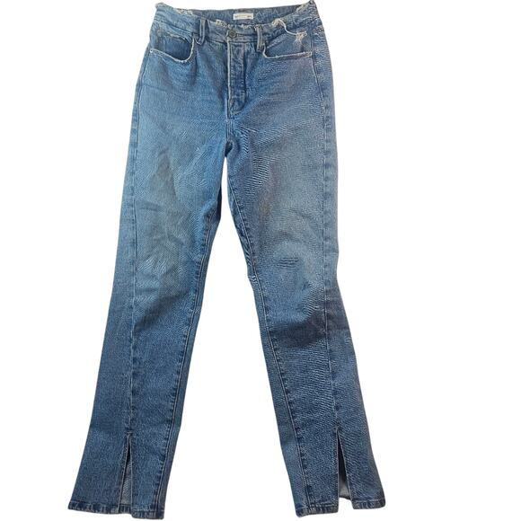 Good American jeans womens 6/28 Split Hem button fly Straight Leg Denim - Picture 1 of 14